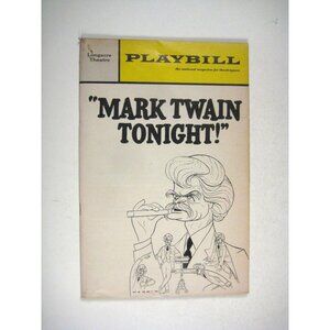 Vintage Playbill Mark Twain Tonight Hal Holbrook Longacre Theatre June 1966